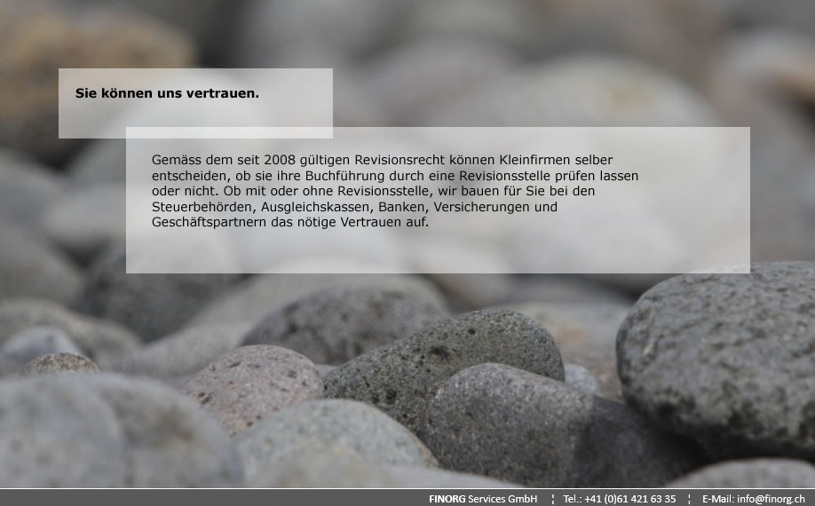 Sie können uns vertrauen.